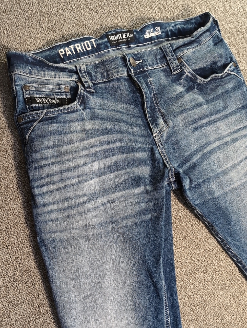 Howitzer Patriot Tactical Jeans Men's 36x34 Medium Blue Stretch Denim